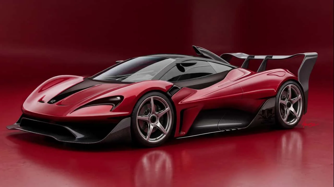 Lanzante 95-59 HDK rendering with a fixed carbon wing and roof-mounted air scoop