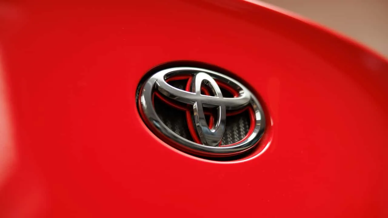 Toyota logo representing the automaker's reported China-built extended-range electric vehicle