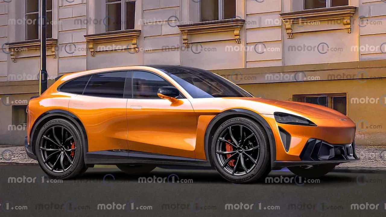 McLaren P47 -suorituskykymaasturin luonnos, veistetty kori ja suuret pyörät
