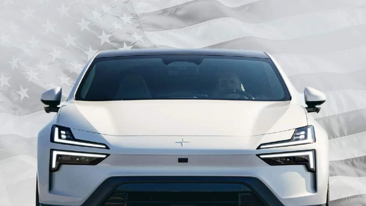 Polestar 3 Performance parkerad utomhus, som symbol för märkets utträde från USA-marknaden