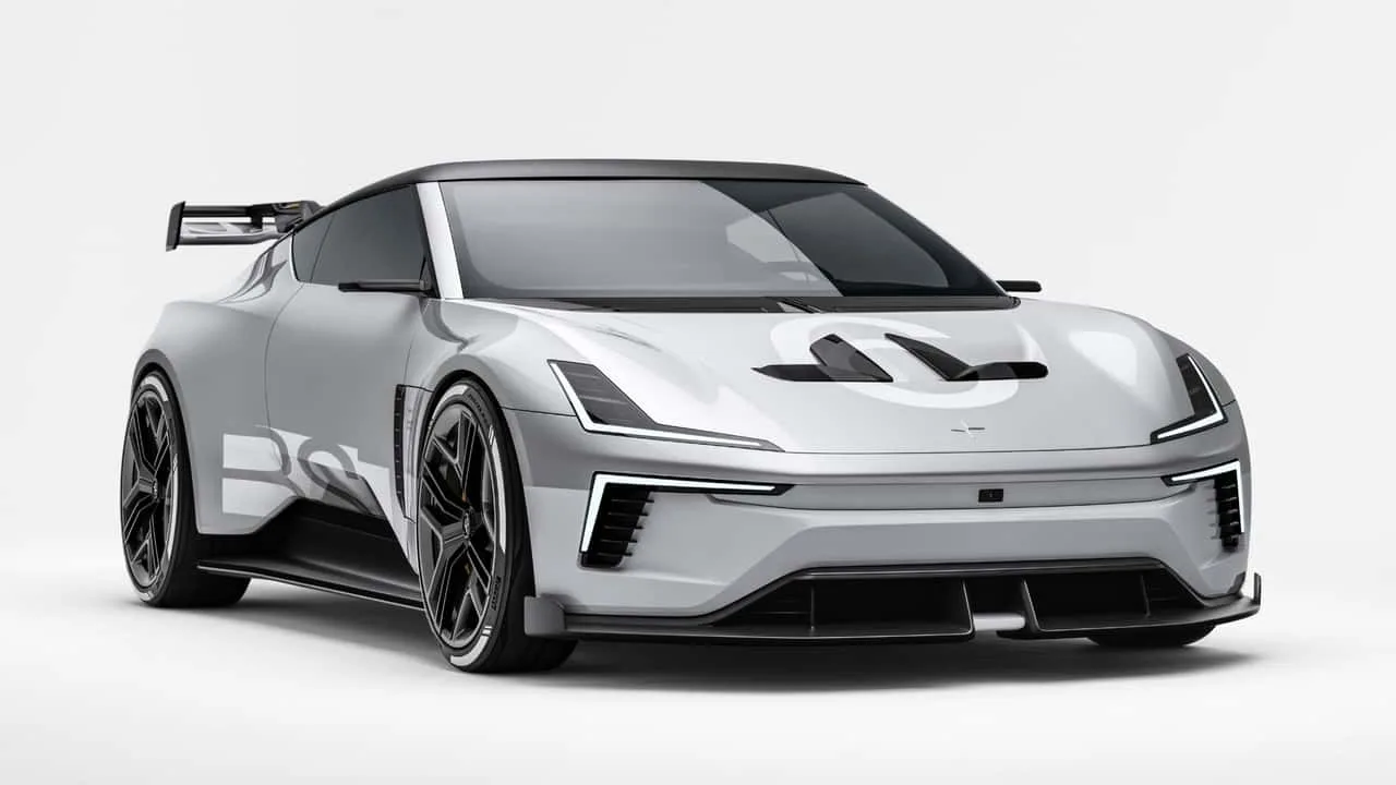 Polestar 5 electric grand tourer shown in a performance-focused setting
